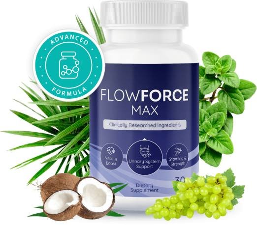 FlowForce Max chewable candy supporting prostate health, energy, and male vitality